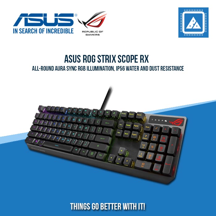 ASUS ROG STRIX SCOPE RX RGB MECHANICAL GAMING KEYBOARD (BLUE SWITCH) ASUS ROG STRIX SCOPE RX RGB MECHANICAL GAMING KEYBOARD (BLUE SWITCH)
